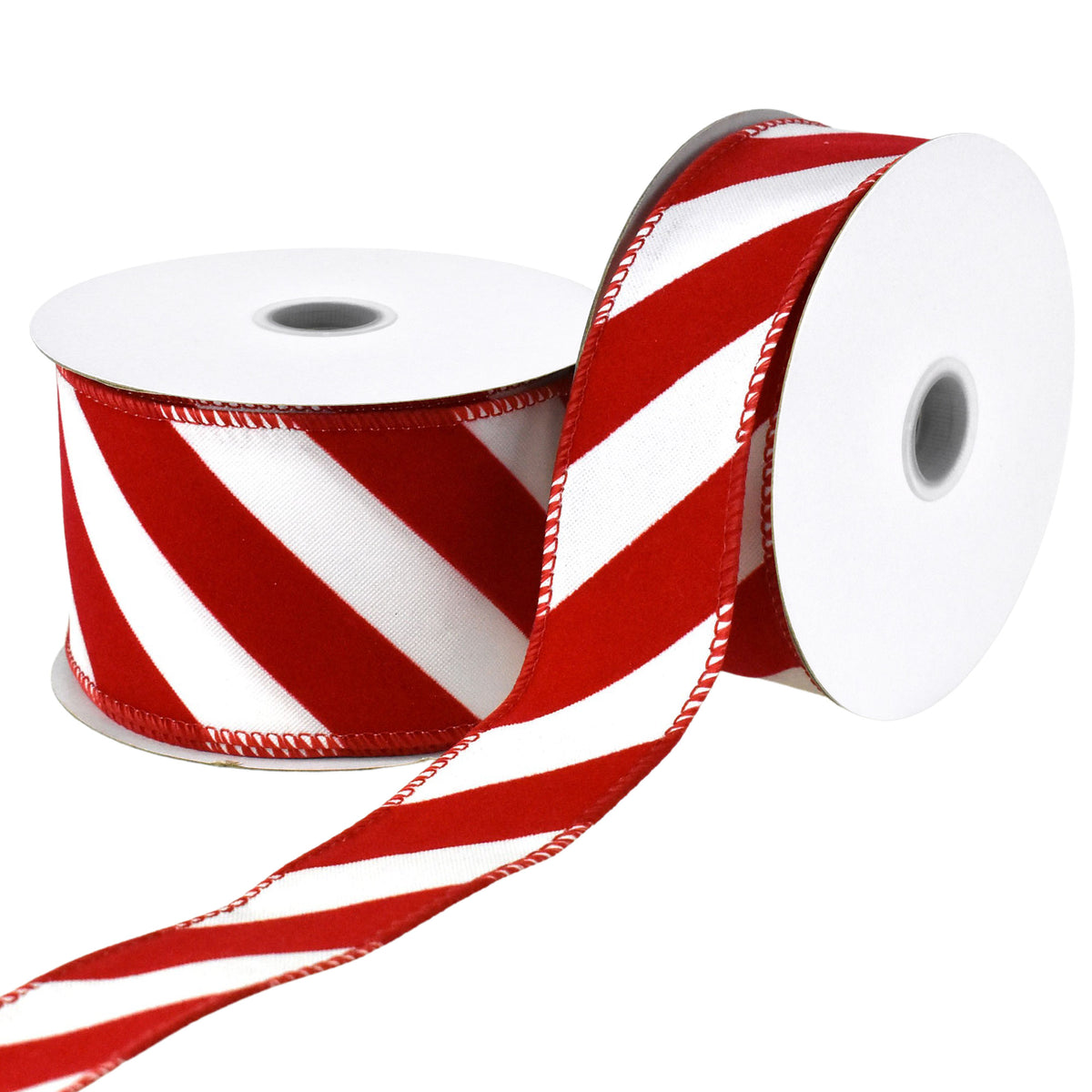 Homeford Outdoor Christmas Velvet Wired Ribbon, 1-1/2-inch, 50-yard, Medium  Red 